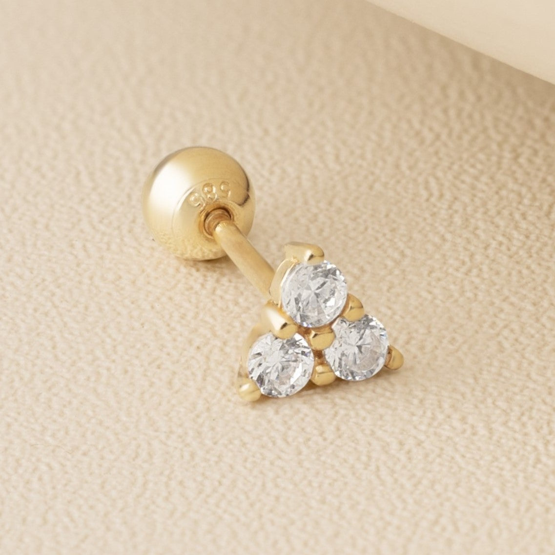 Solid Gold 14K - Trillium Earrings