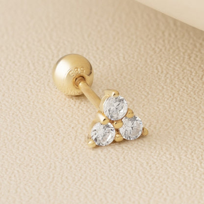 Solid Gold 14K - Trillium Earrings