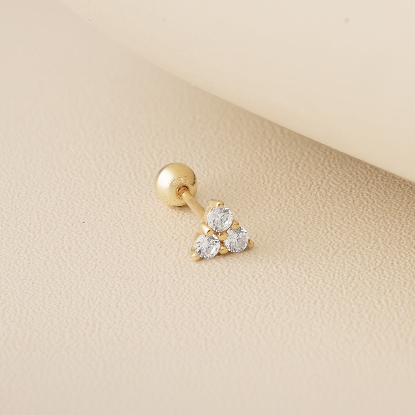 Solid Gold 14K - Trillium Earrings