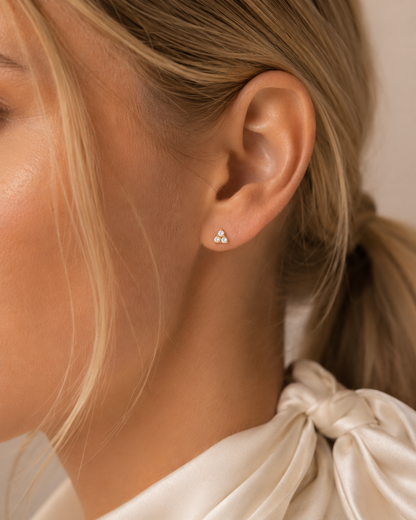 Solid Gold 14K - Trillium Earrings