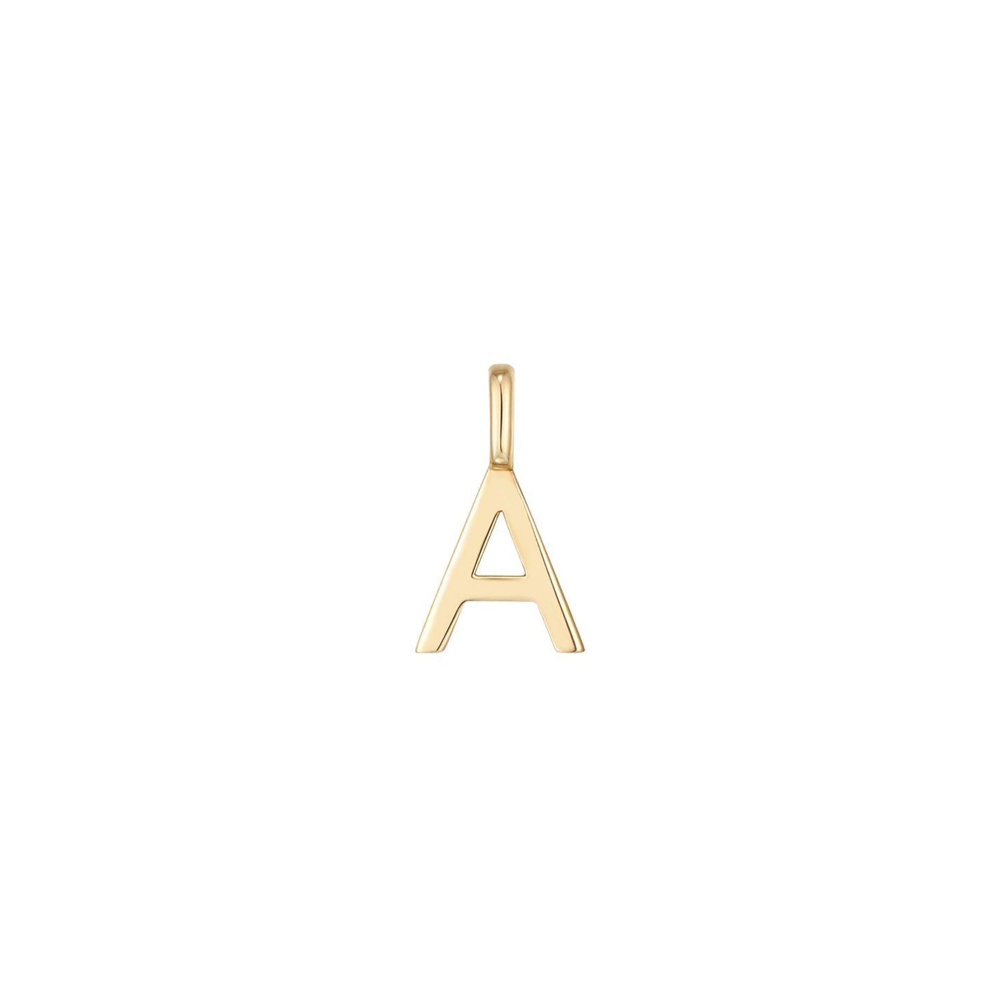 14K Solid Gold Letter Charm