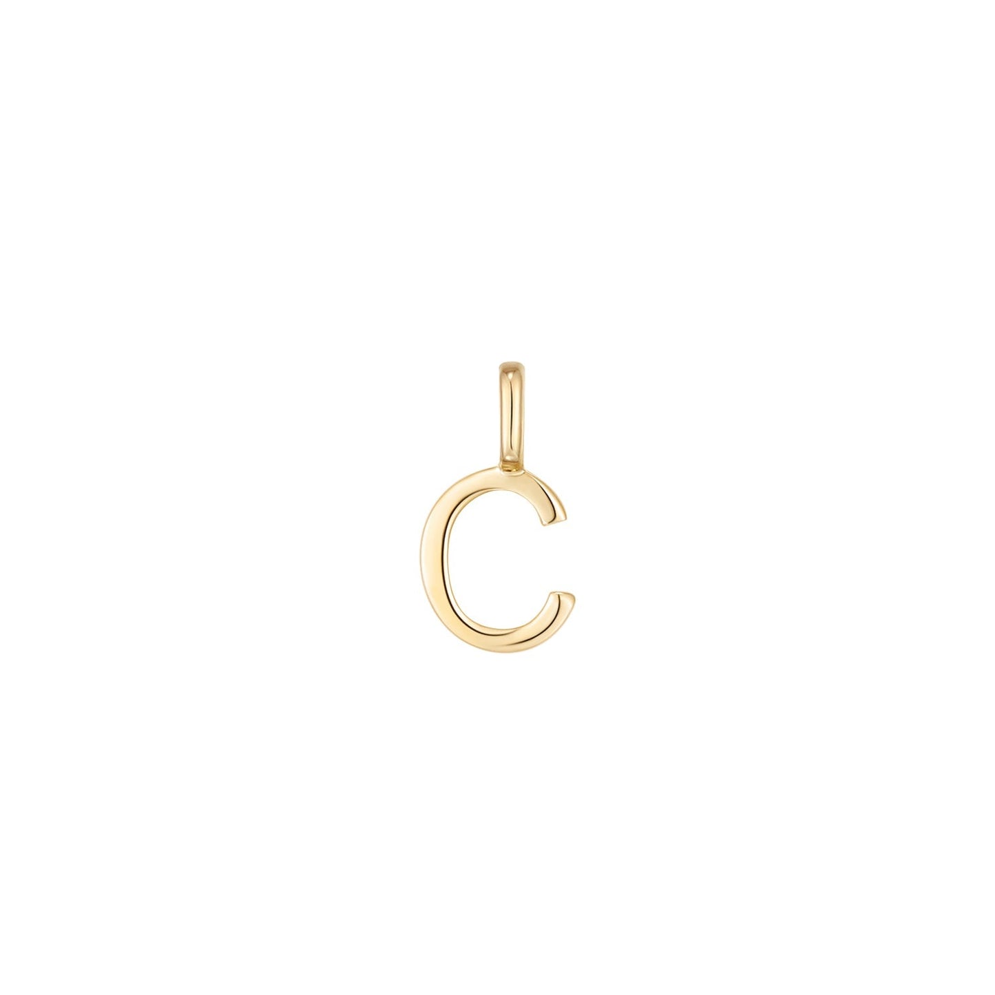 14K Solid Gold Letter Charm