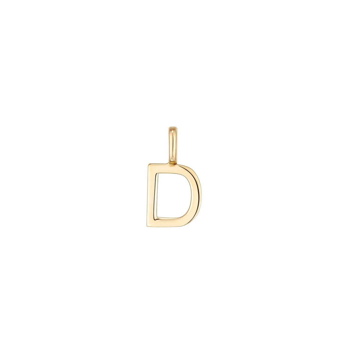 14K Solid Gold Letter Charm