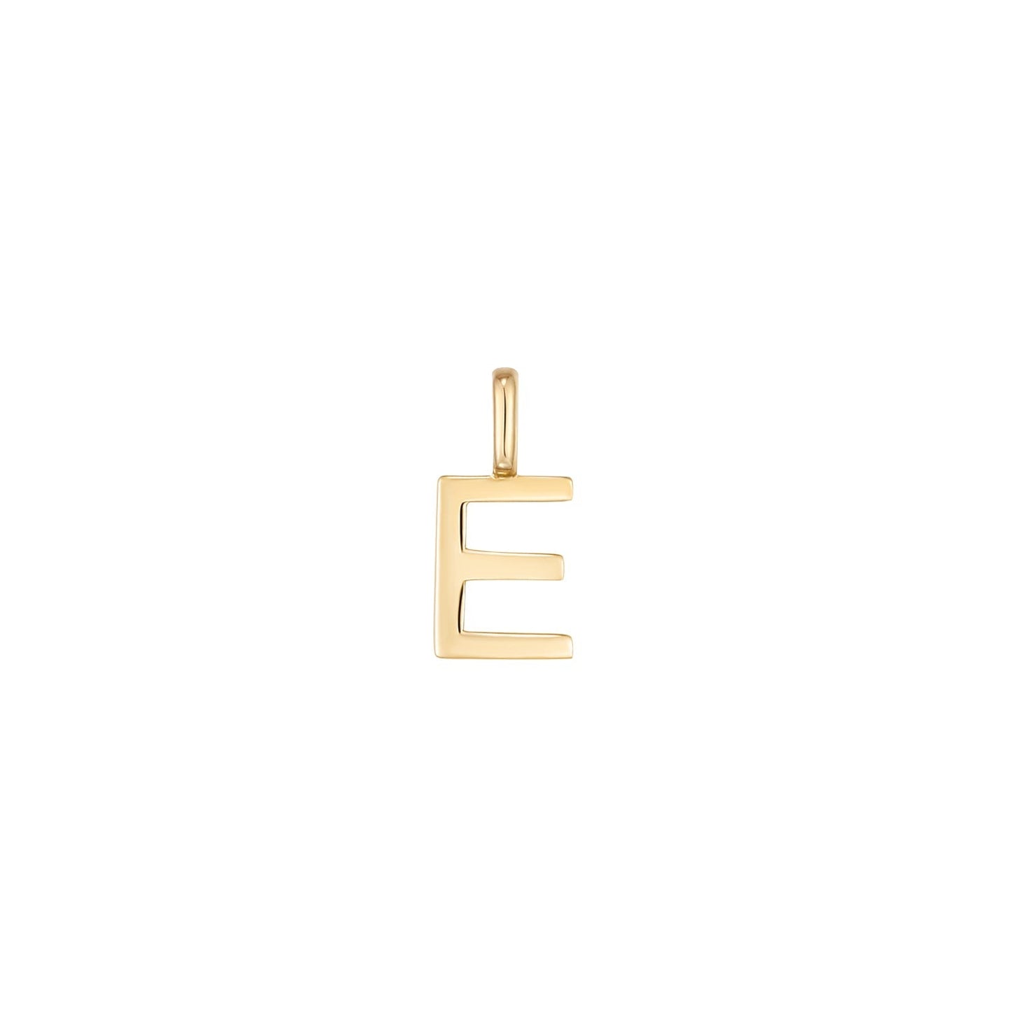 14K Solid Gold Letter Charm