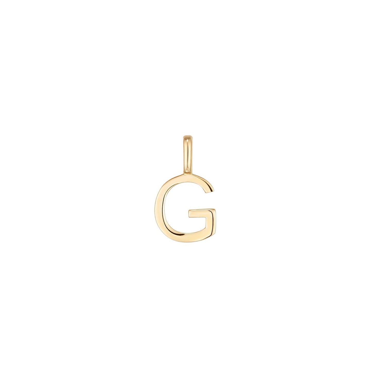 14K Solid Gold Letter Charm