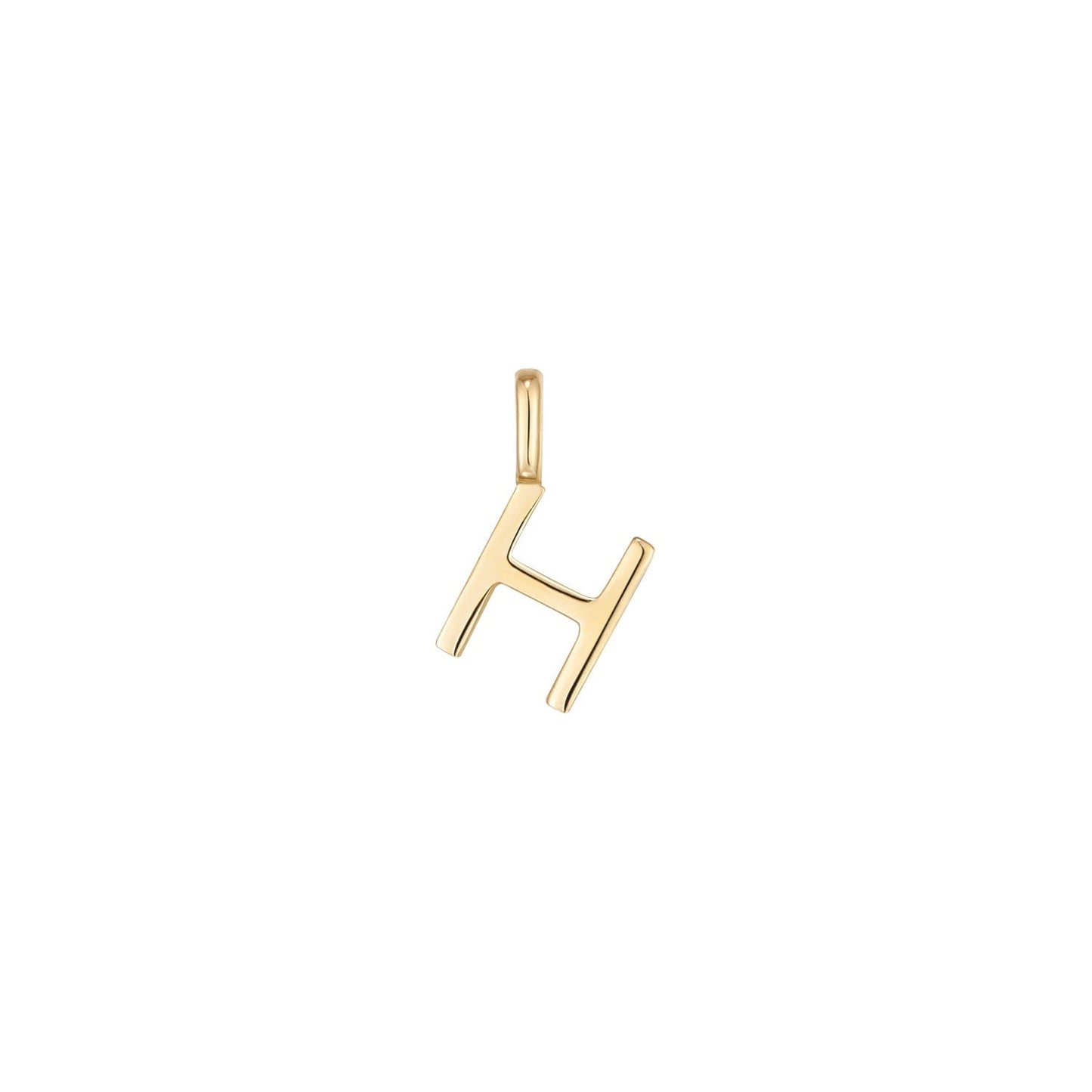 14K Solid Gold Letter Charm
