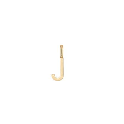 14K Solid Gold Letter Charm