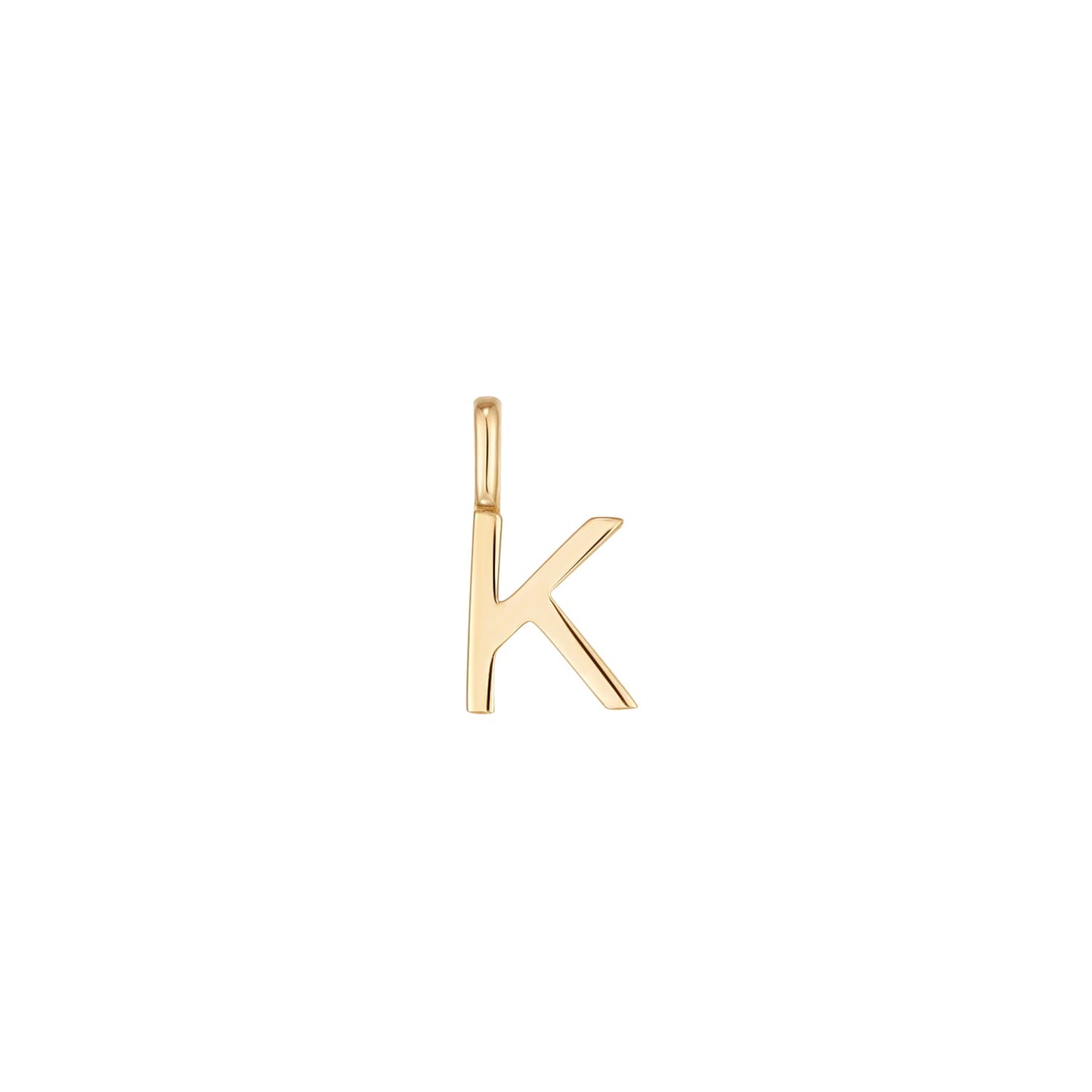14K Solid Gold Letter Charm