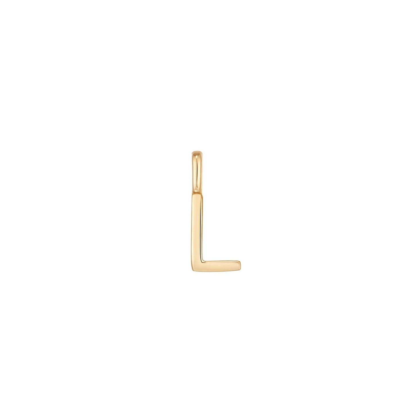 14K Solid Gold Letter Charm