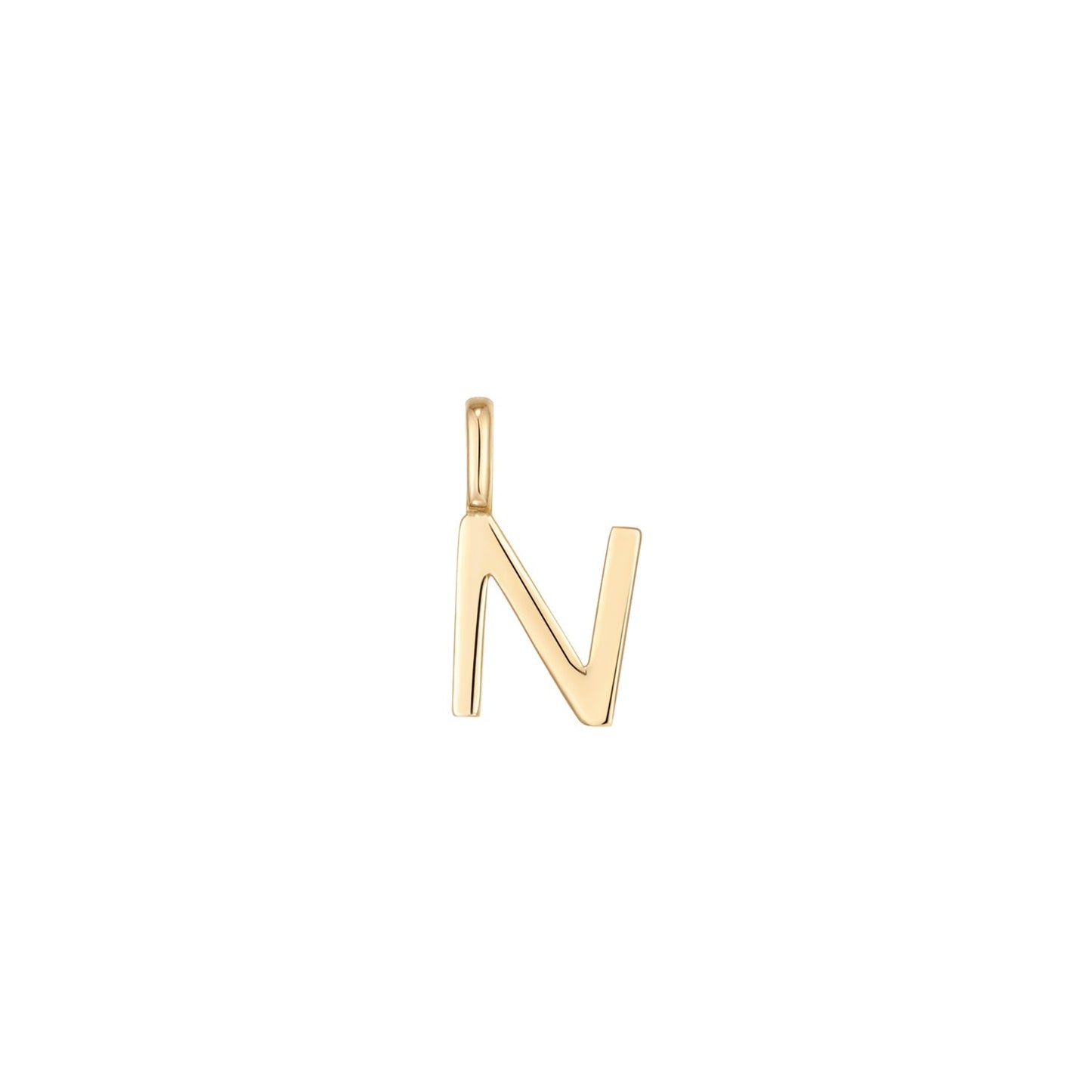 14K Solid Gold Letter Charm