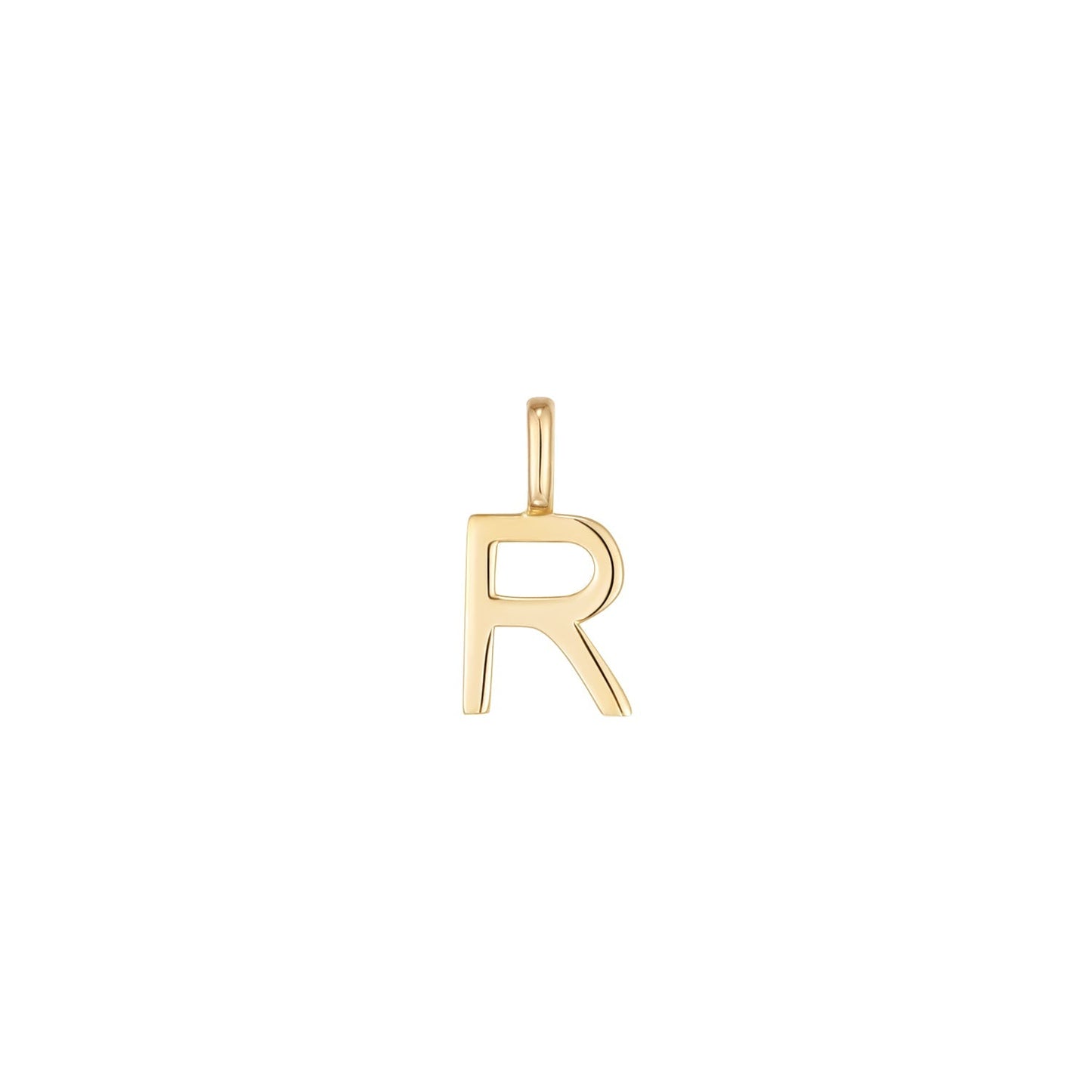 14K Solid Gold Letter Charm