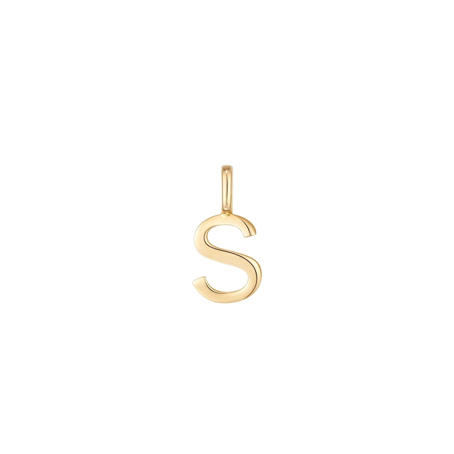 14K Solid Gold Letter Charm