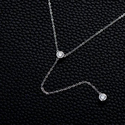 Moissanite Drop Necklace Colette