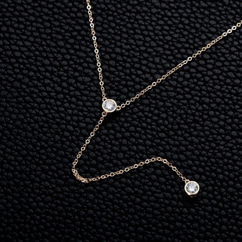 Moissanite Drop Necklace Colette