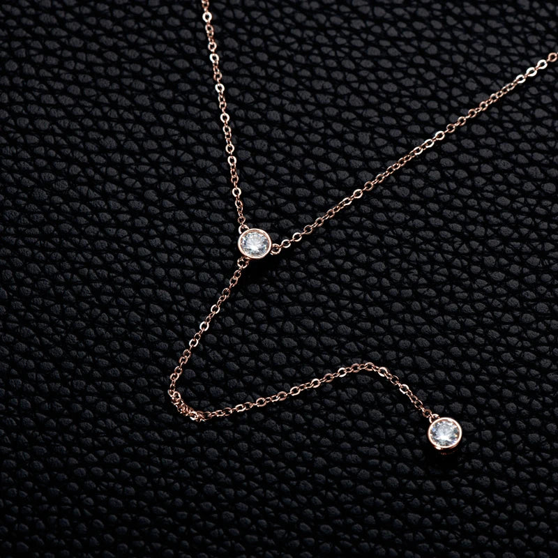 Moissanite Drop Necklace Colette