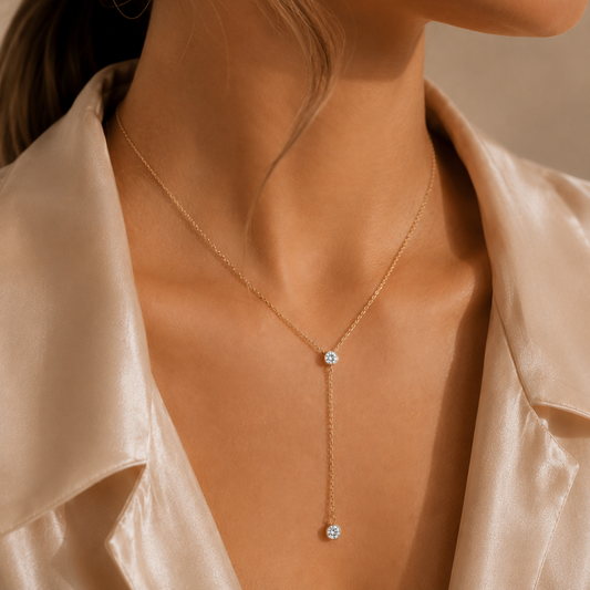 Moissanite Drop Necklace Colette